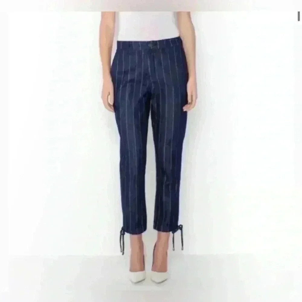 Parker Smith "Tori" denim trouser with a pinstripe pattern, size 26 casual